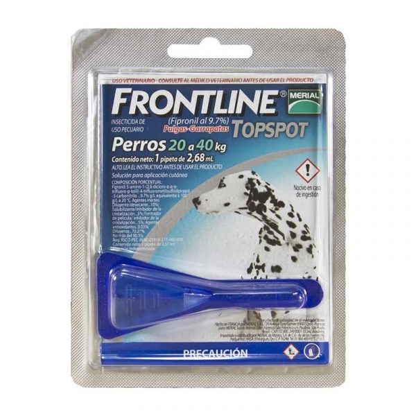 frontline spot pipeta 2.68 ml de 20 kg a 40 kg